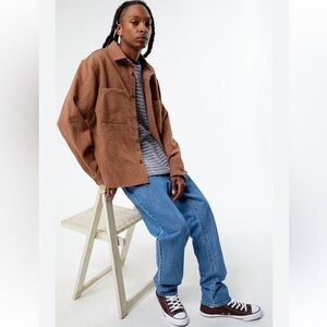 PacSun Men's Oversized Shacket Large Brown NWT